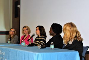 Pictured left to right: Christina Shenvi, MD, PhD; Mary Kimmel, MD; Joanne M. Jordan, MD, MPH; Michelle Floris-Moore, MD, MS; and Amy Gladfelter, PhD