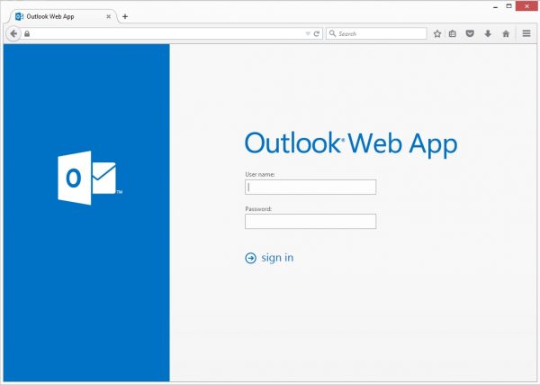 New Outlook Web App (OWA) login page effective December 19, 2015