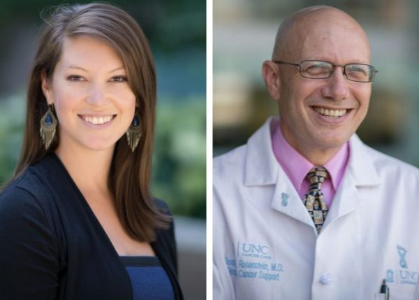 UNC Lineberger’s Stephanie Wheeler, PhD, MPH, and Donald Rosenstein, MD.